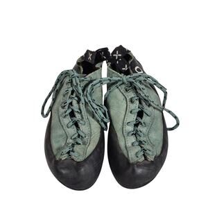 5.10 Five Ten Stealth Green Suede Lace Up Rock Climbing Shoes Women's Size 8